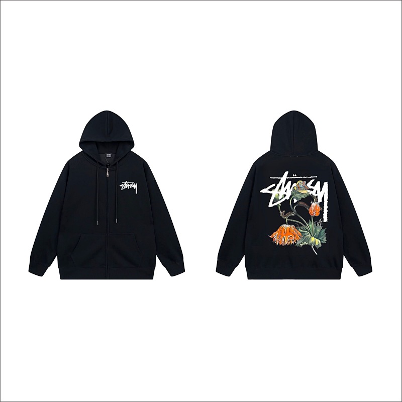 Stussy Floral Handstyle Full-Zip Hoodie