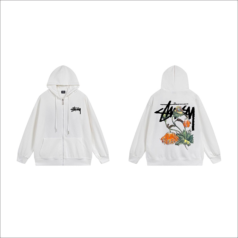 Stussy Floral Handstyle Full-Zip Hoodie