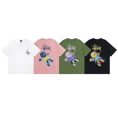 Stussy Flower Mascot Cartoon T-Shirt 01