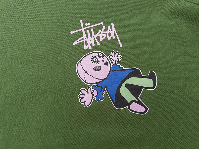 Stussy Flower Mascot Cartoon T-Shirt