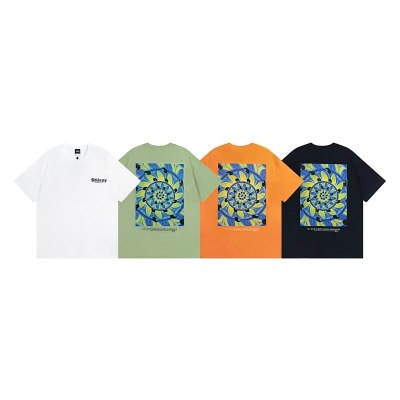 Stussy Geometric Blue Mosaic T-Shirt 01