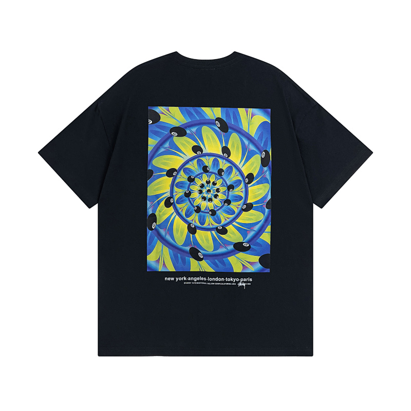 Stussy Geometric Blue Mosaic T-Shirt