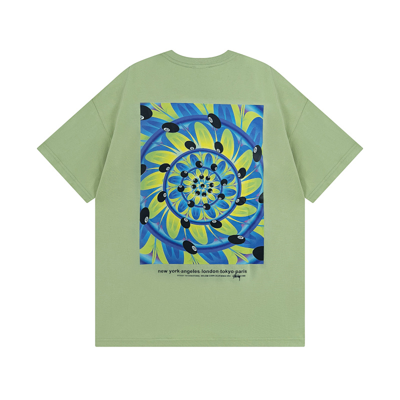 Stussy Geometric Blue Mosaic T-Shirt