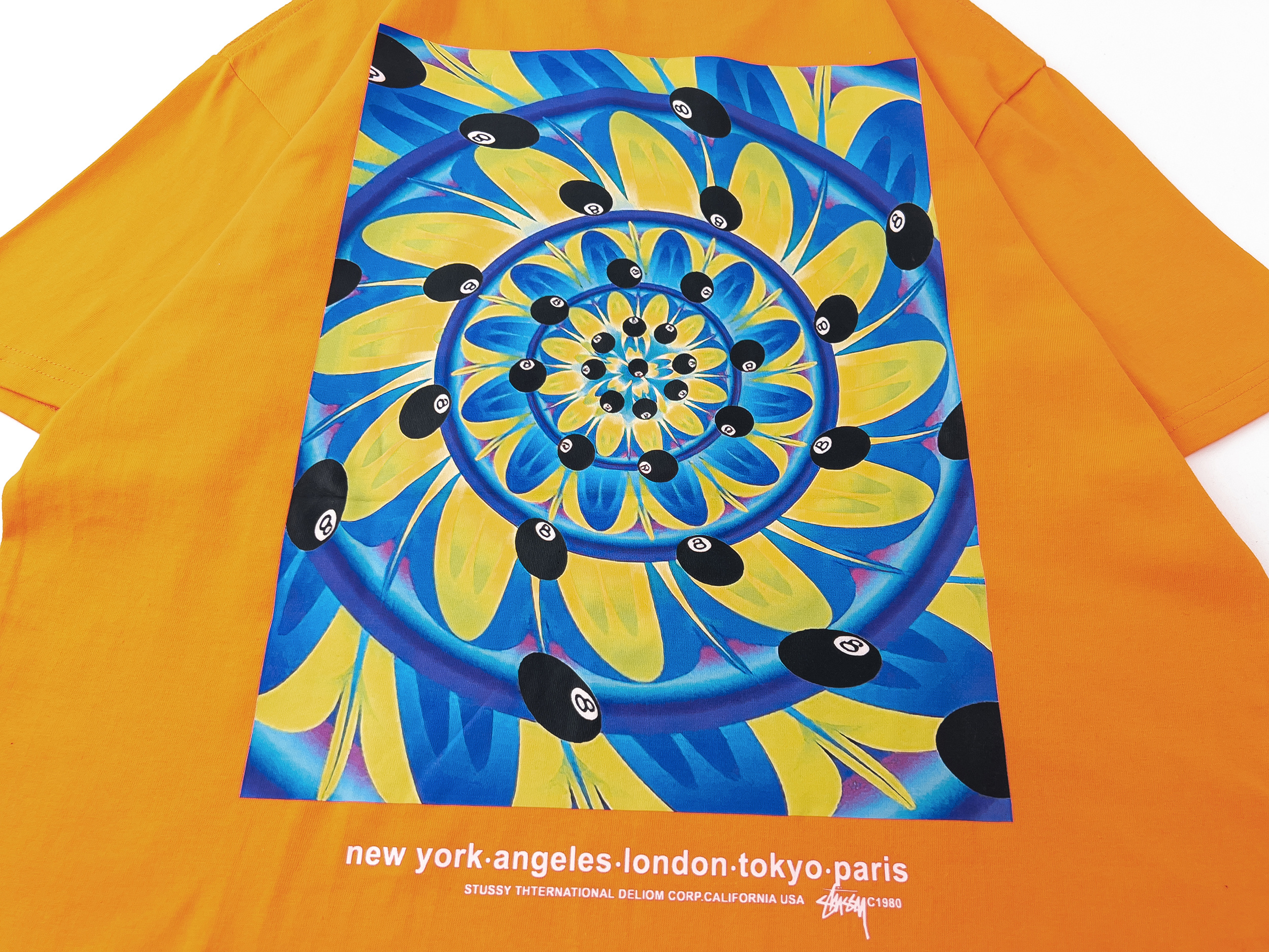 Stussy Geometric Blue Mosaic T-Shirt