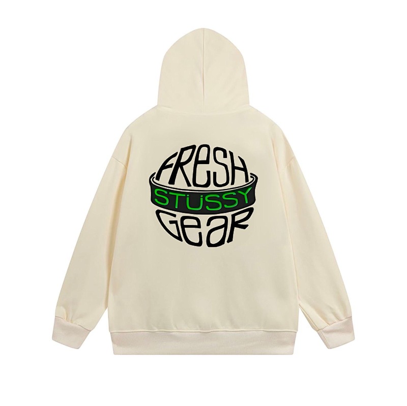 Stussy Globe Grid Emblem Full-Zip Hoodie