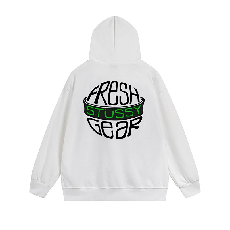 Stussy Globe Grid Emblem Full-Zip Hoodie