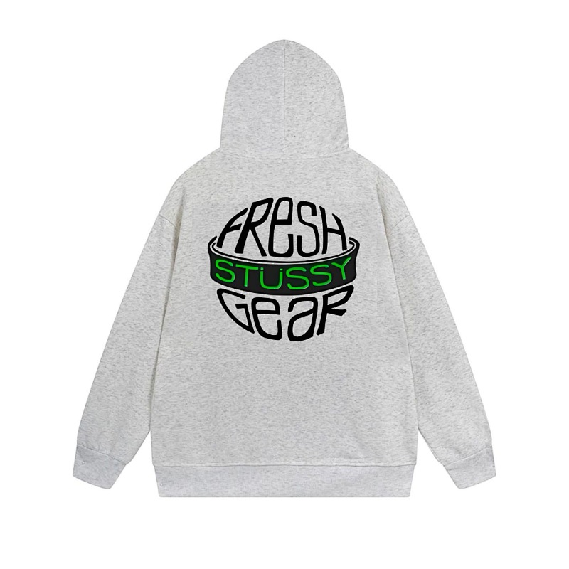 Stussy Globe Grid Emblem Full-Zip Hoodie