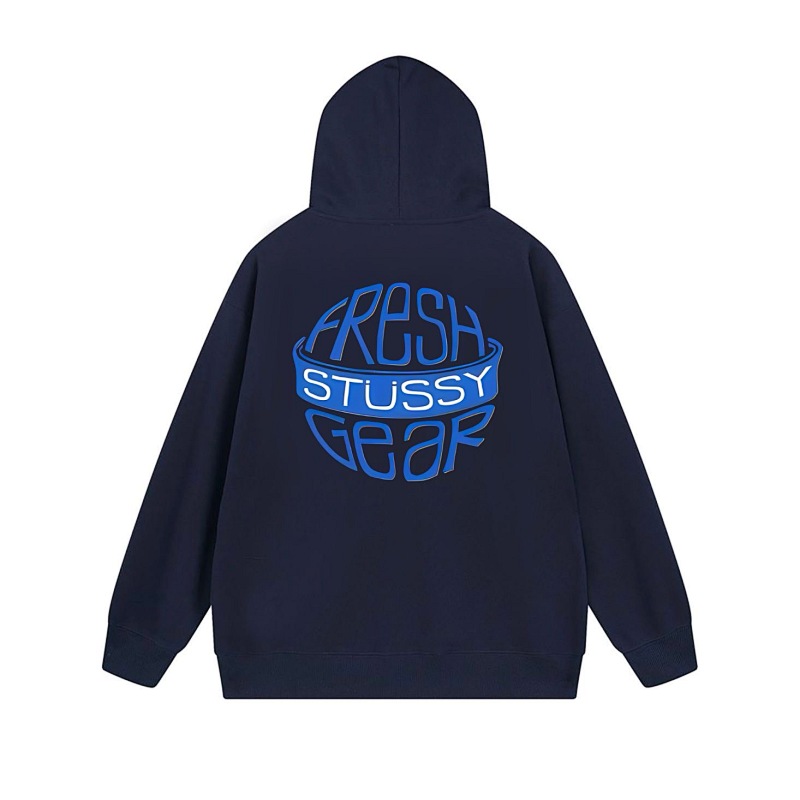 Stussy Globe Grid Emblem Full-Zip Hoodie