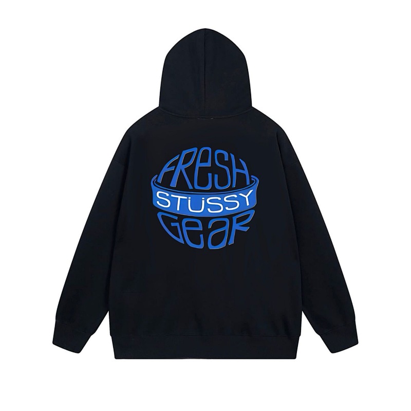 Stussy Globe Grid Emblem Full-Zip Hoodie