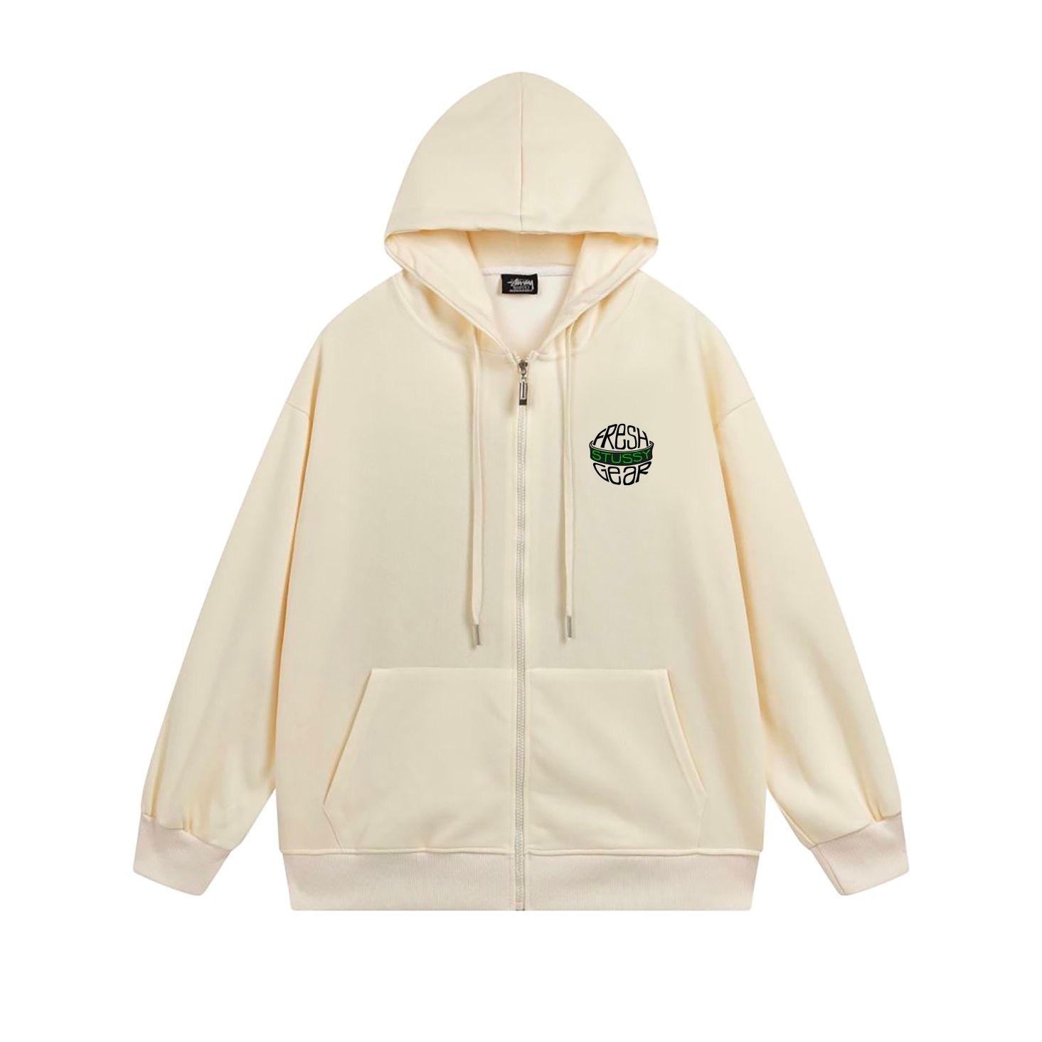 Stussy Globe Grid Emblem Full-Zip Hoodie
