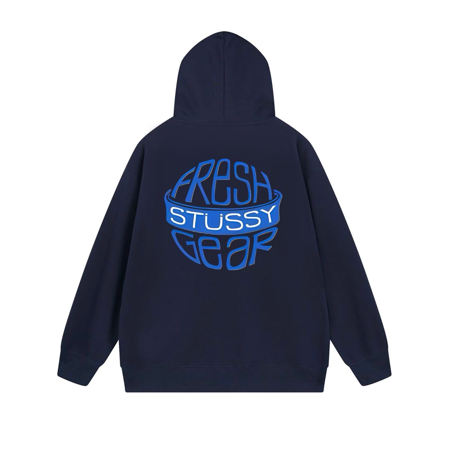 Stussy Globe Grid Emblem Full-Zip Hoodie