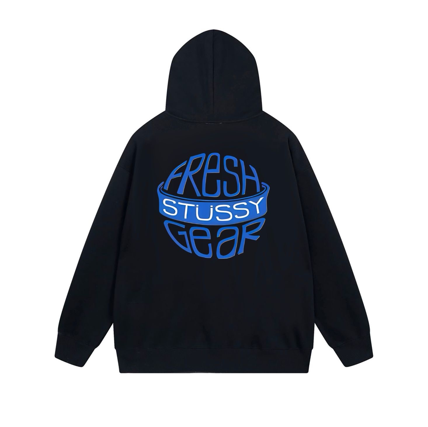 Stussy Globe Grid Emblem Full-Zip Hoodie