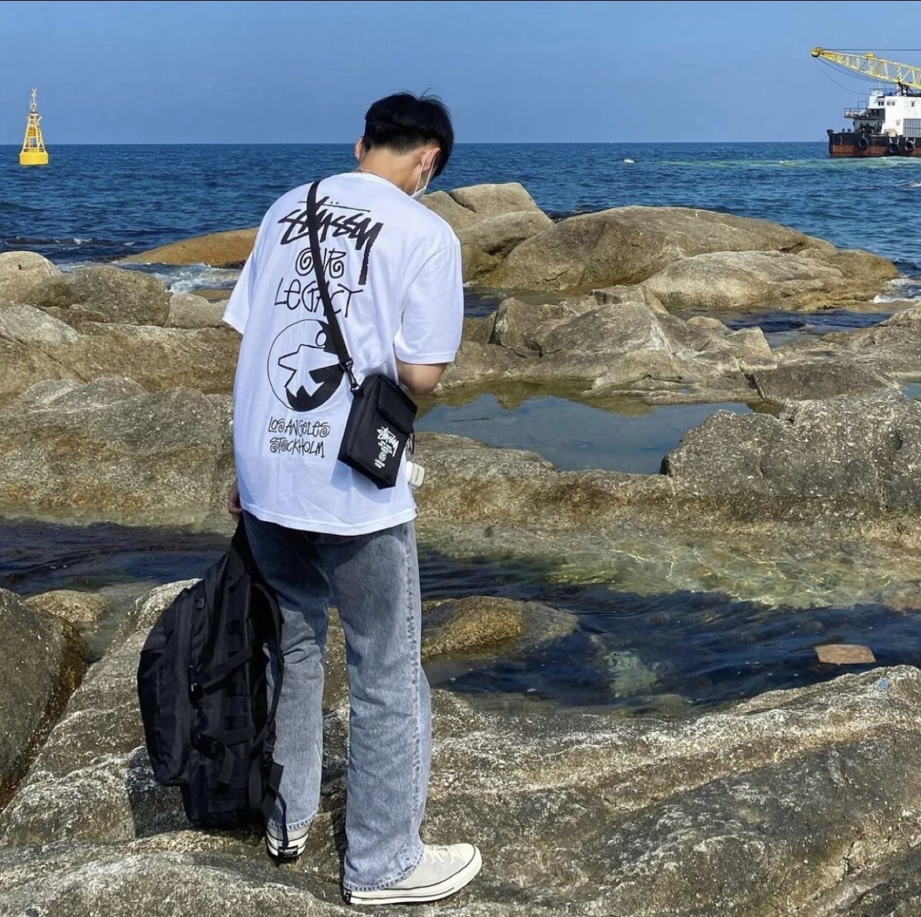 Stussy Globe Seal Logo T-Shirt
