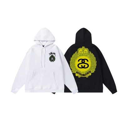 Stussy Golden Double S Wreath Pullover Hoodie 01
