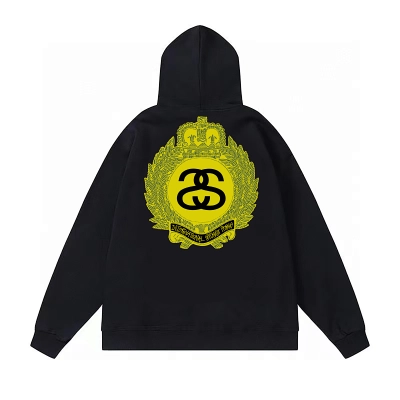 Stussy Golden Double S Wreath Pullover Hoodie 02