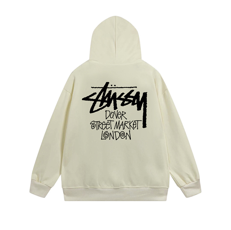 Stussy Grayscale Figure Collage Full-Zip Hoodie