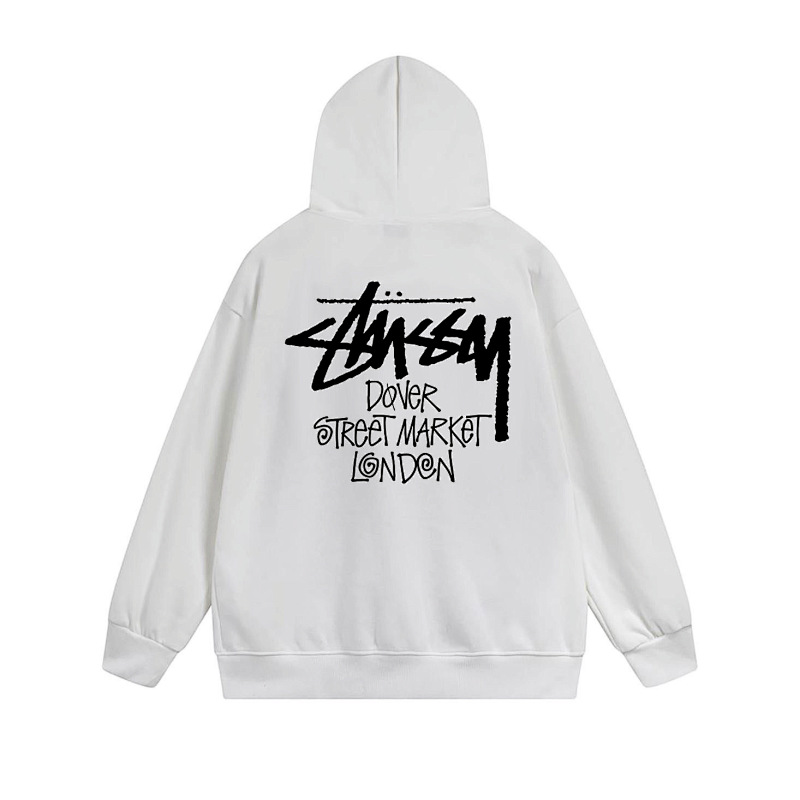 Stussy Grayscale Figure Collage Full-Zip Hoodie