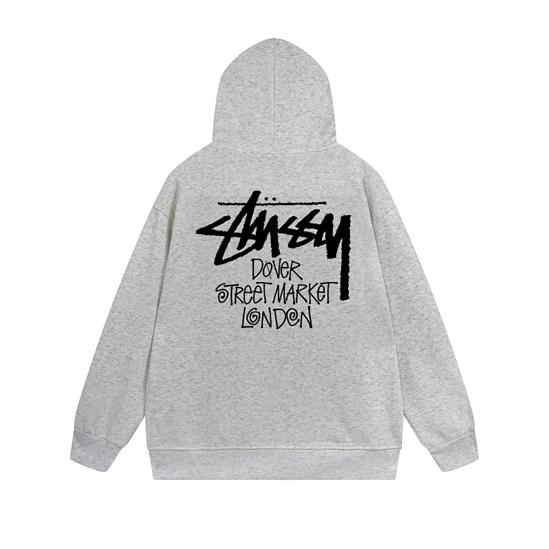 Stussy Grayscale Figure Collage Full-Zip Hoodie