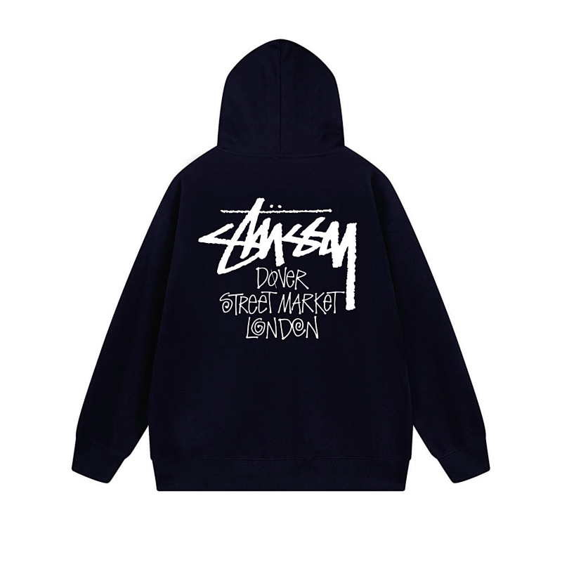 Stussy Grayscale Figure Collage Full-Zip Hoodie