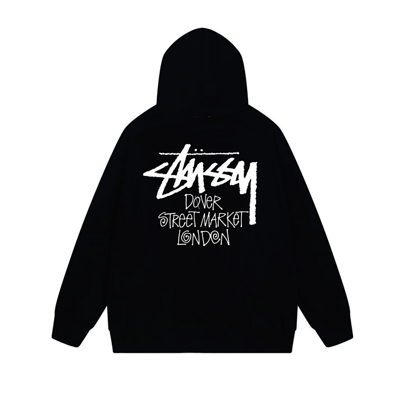 Stussy Grayscale Figure Collage Full-Zip Hoodie