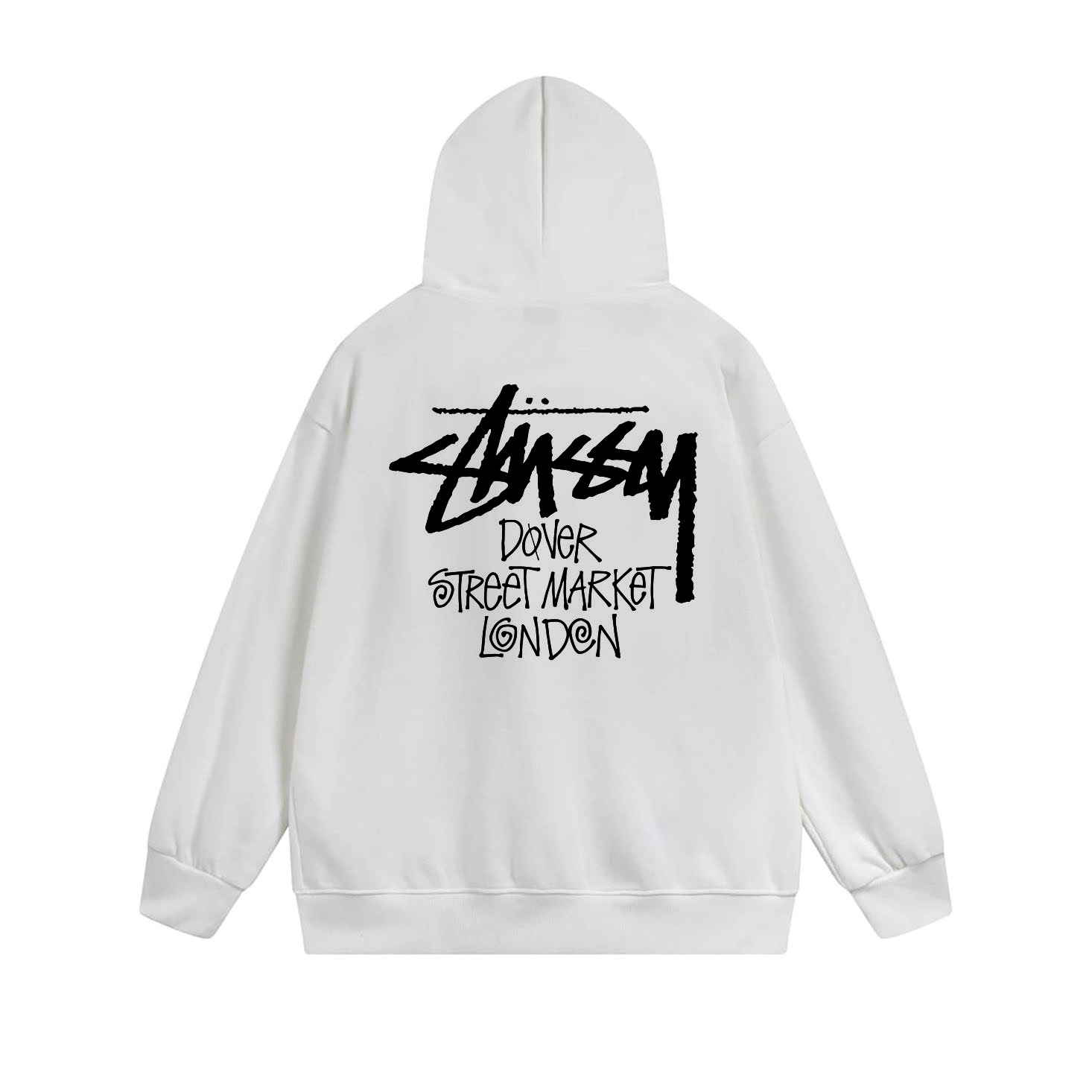 Stussy Grayscale Figure Collage Full-Zip Hoodie