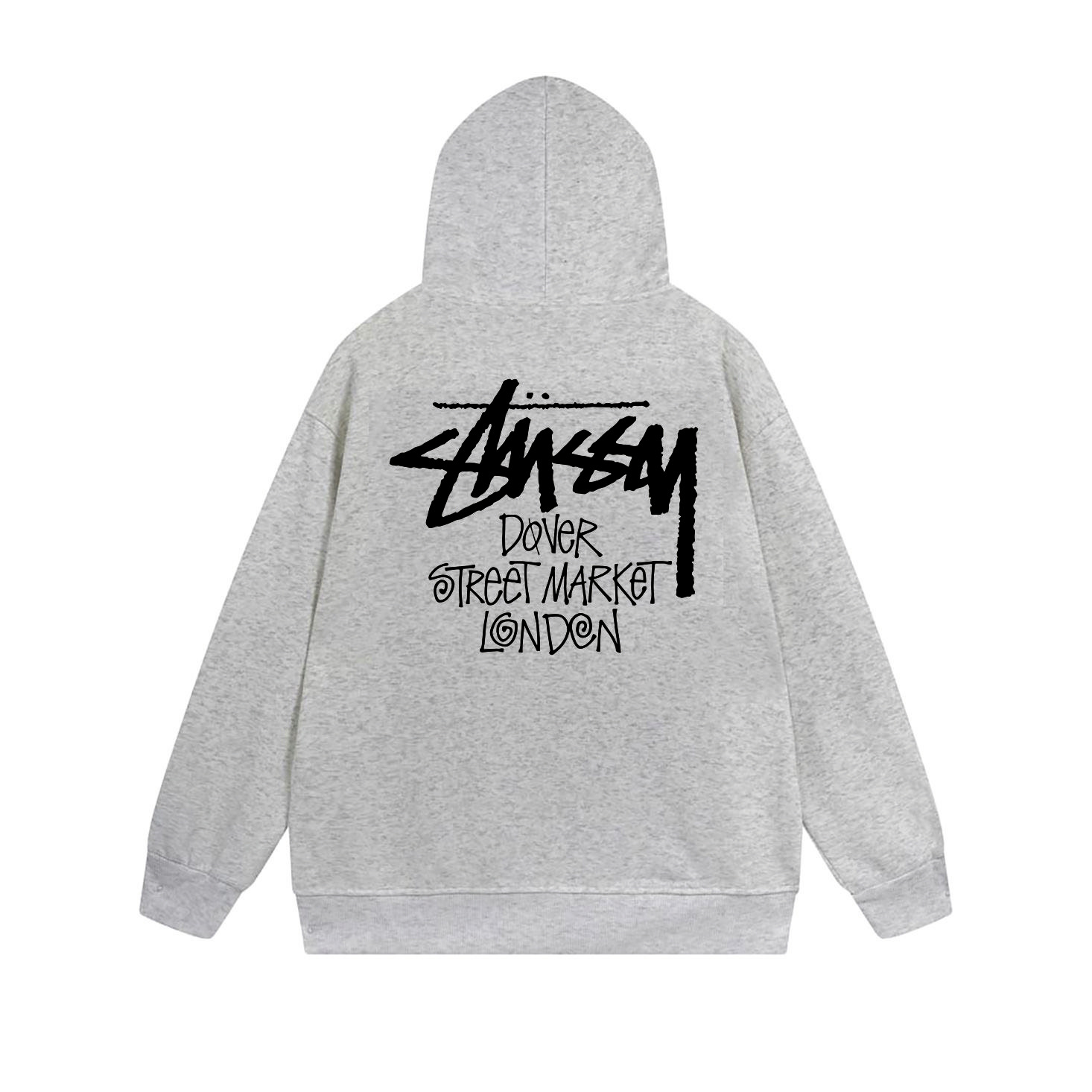 Stussy Grayscale Figure Collage Full-Zip Hoodie