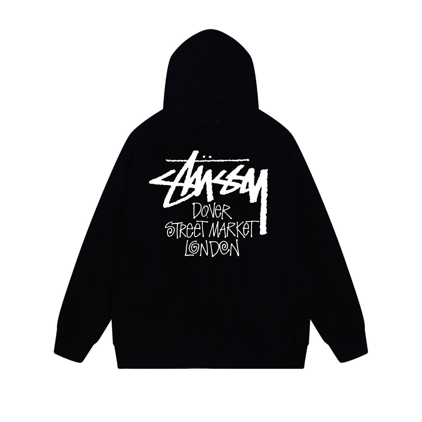 Stussy Grayscale Figure Collage Full-Zip Hoodie