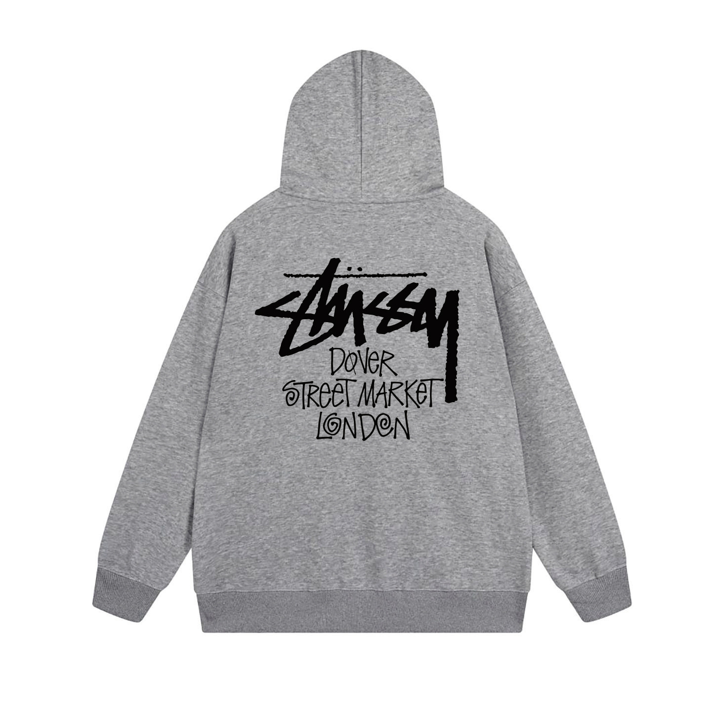 Stussy Grayscale Figure Collage Full-Zip Hoodie
