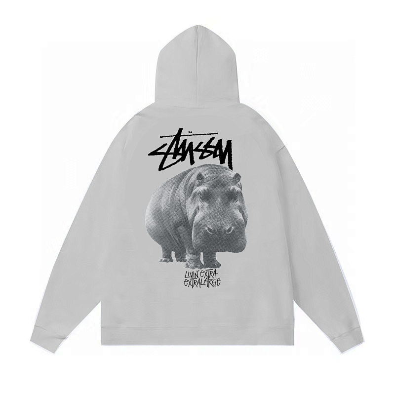 Stussy Grayscale Head Portrait Pullover Hoodie