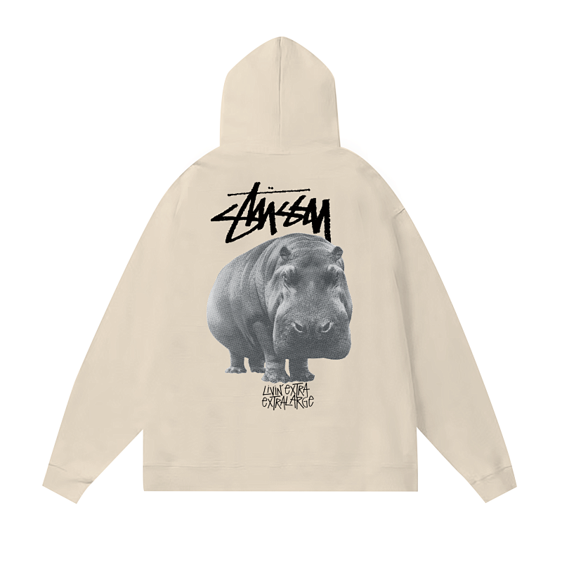 Stussy Grayscale Head Portrait Pullover Hoodie