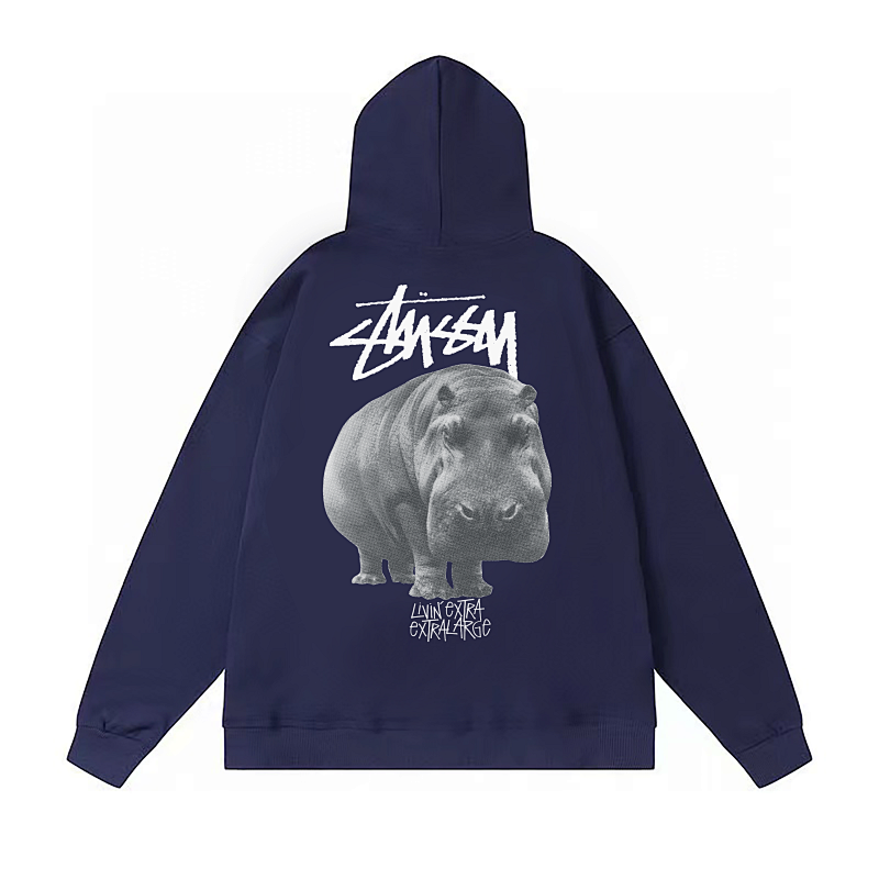 Stussy Grayscale Head Portrait Pullover Hoodie