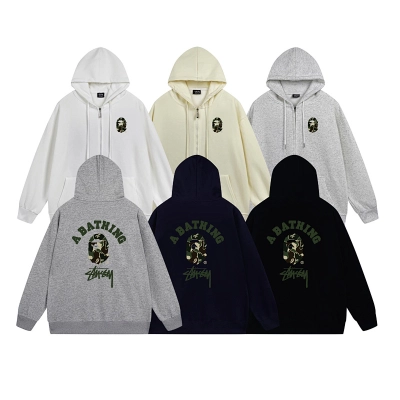 Stussy Green Arch Portrait Full-Zip Hoodie 01