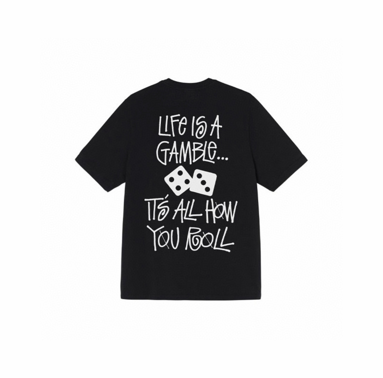 Stussy Life Is a Gamble Dice Typography T-Shirt