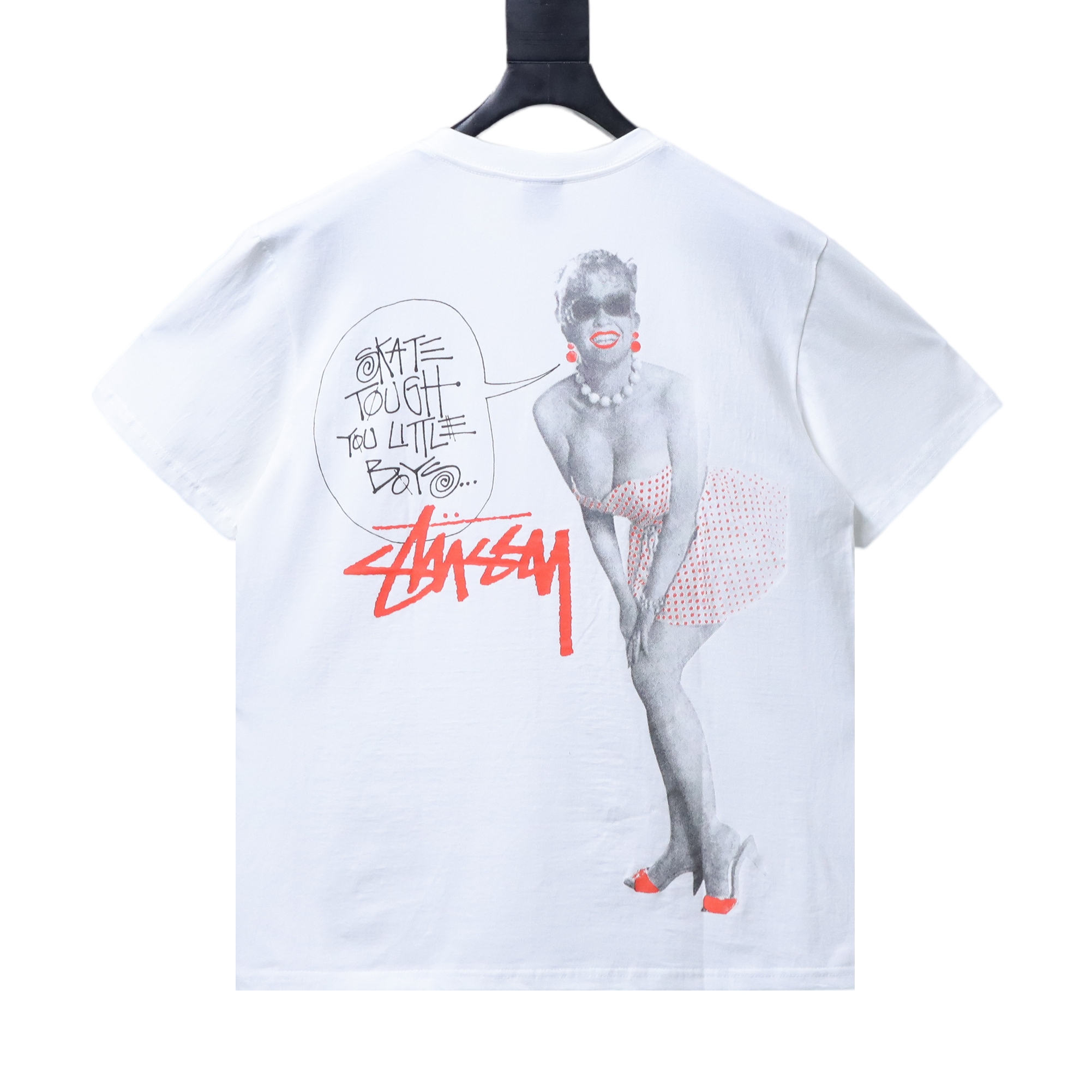 Stussy Marilyn Monroe Red Script T-Shirt