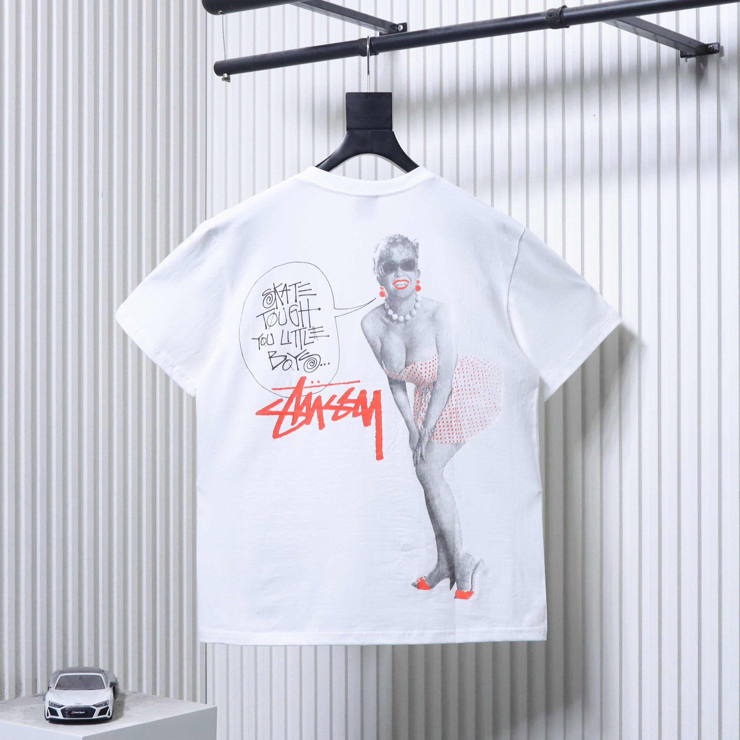 Stussy Marilyn Monroe Red Script T-Shirt