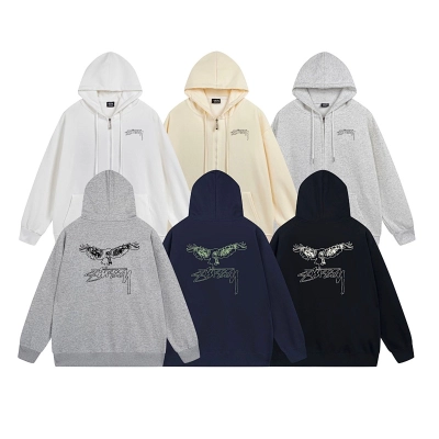 Stussy Metallic Winged Script Full-Zip Hoodie 01