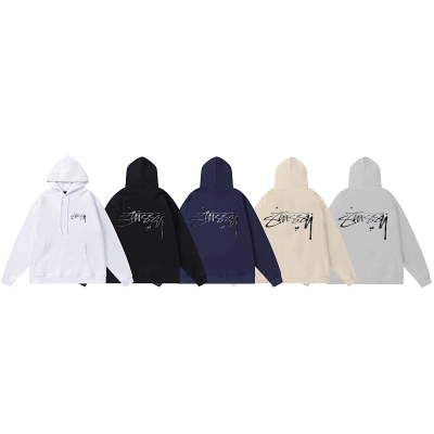 Stussy Minimal Brush Script Pullover Hoodie 01