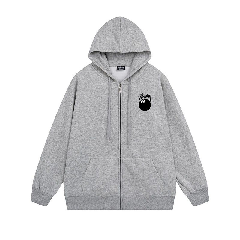 Stussy Monochrome Angel Crest Full-Zip Hoodie