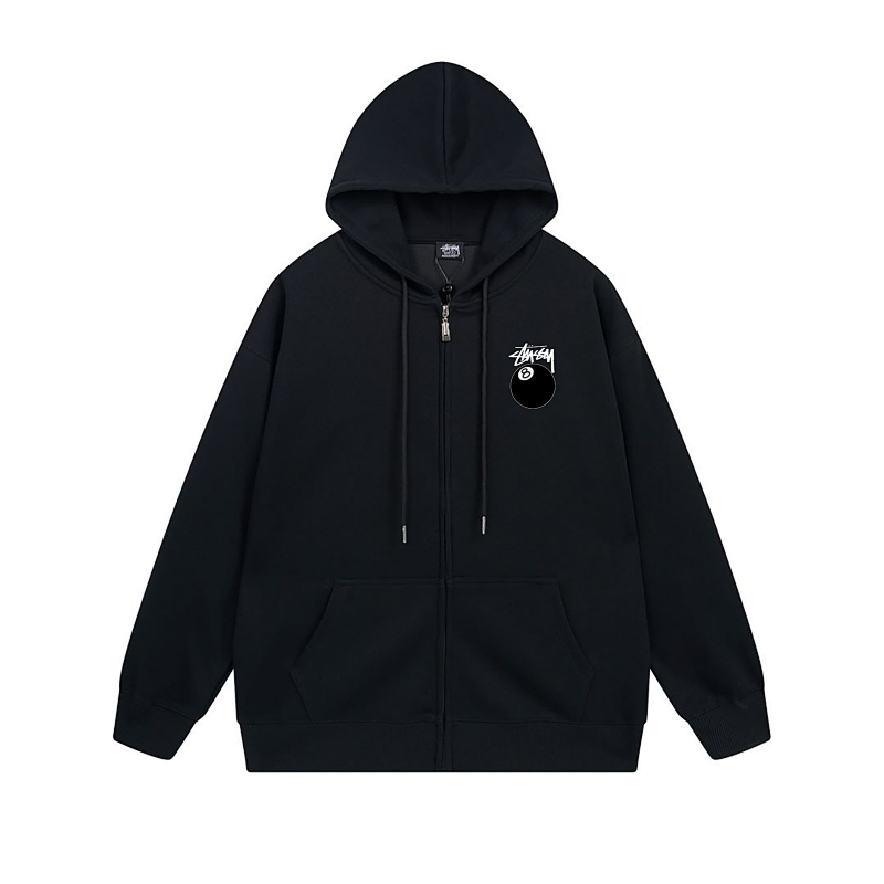 Stussy Monochrome Angel Crest Full-Zip Hoodie