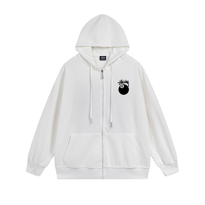 Stussy Monochrome Angel Crest Full-Zip Hoodie