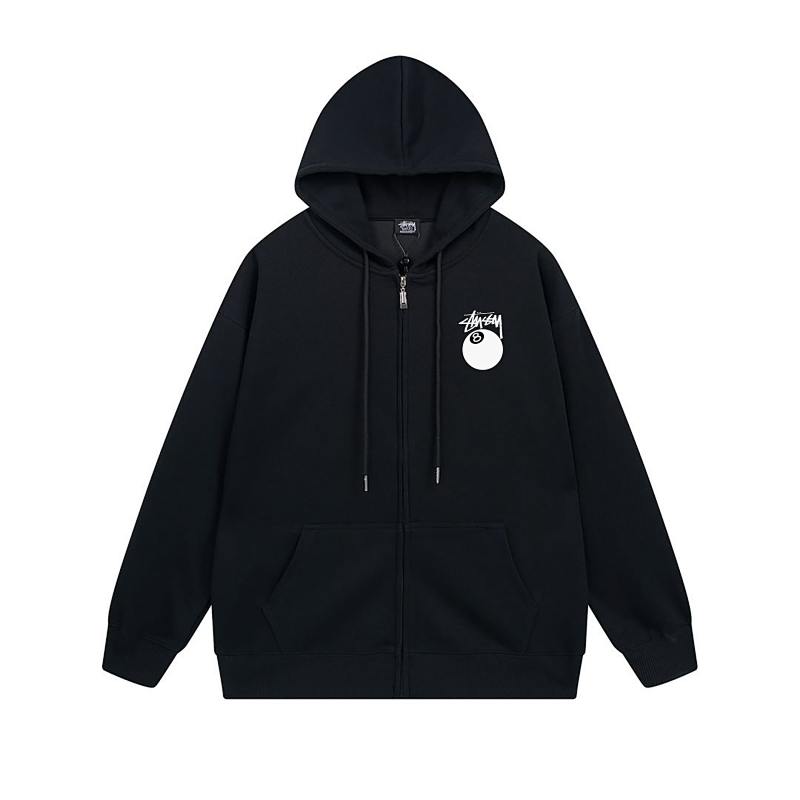 Stussy Monochrome Angel Crest Full-Zip Hoodie