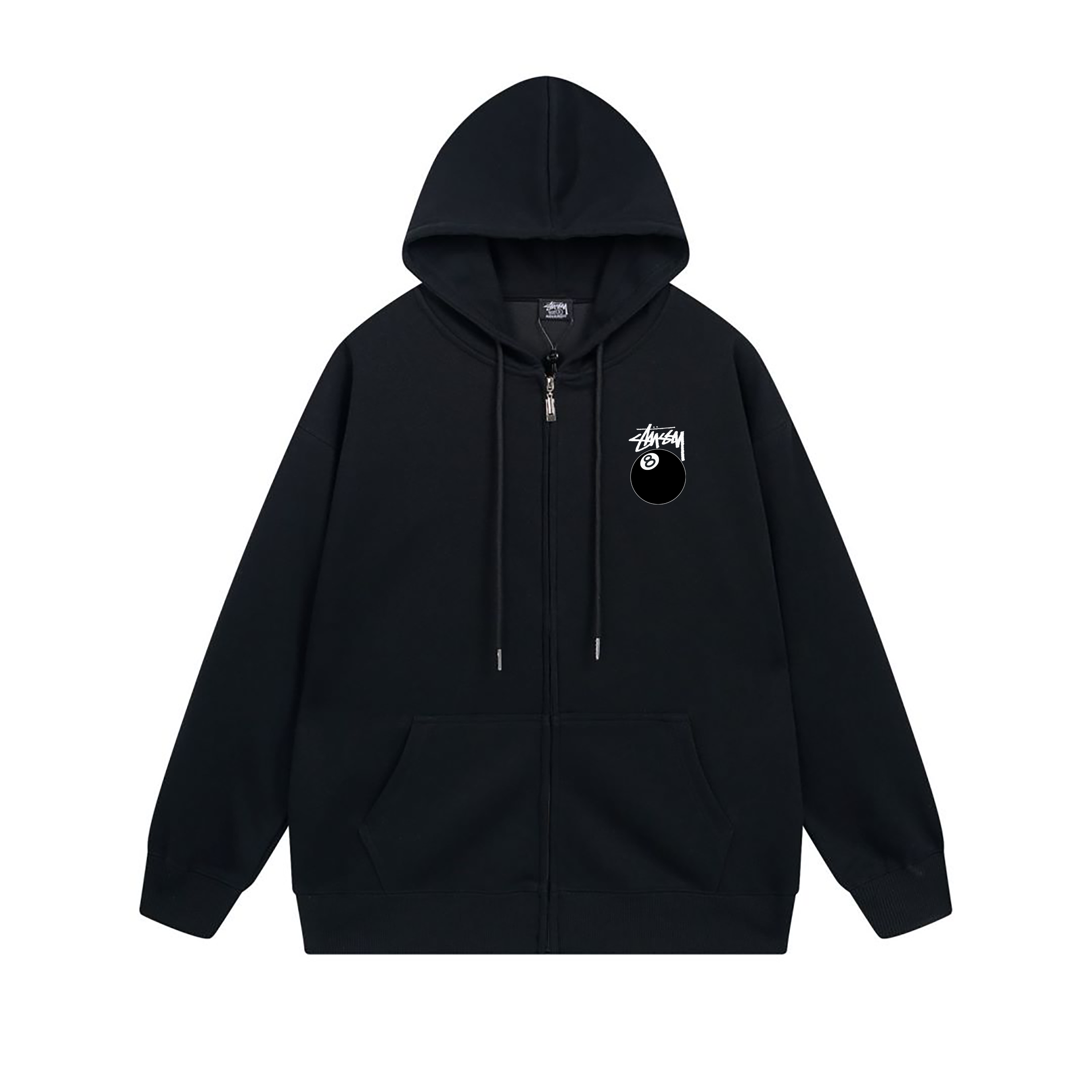 Stussy Monochrome Angel Crest Full-Zip Hoodie
