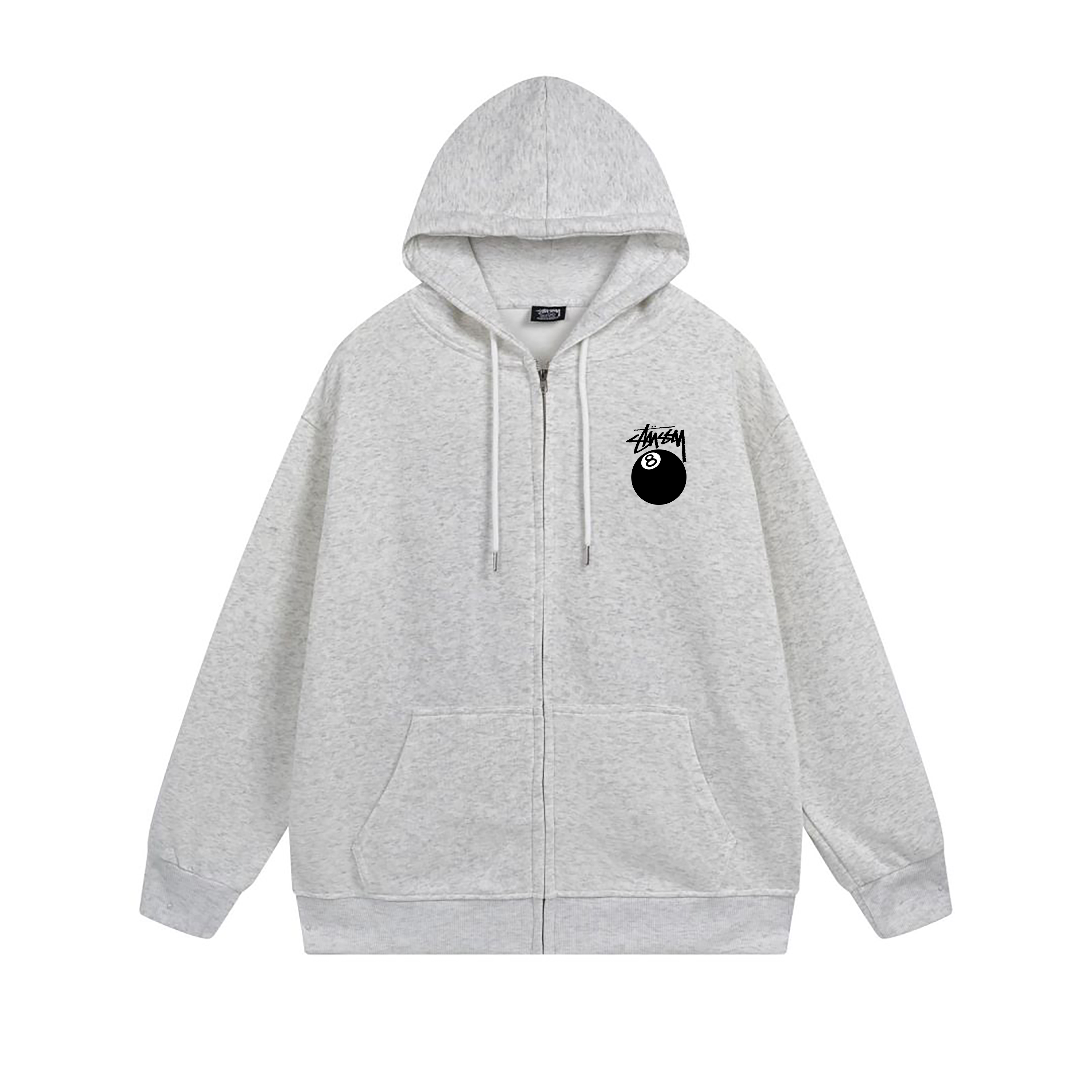 Stussy Monochrome Angel Crest Full-Zip Hoodie