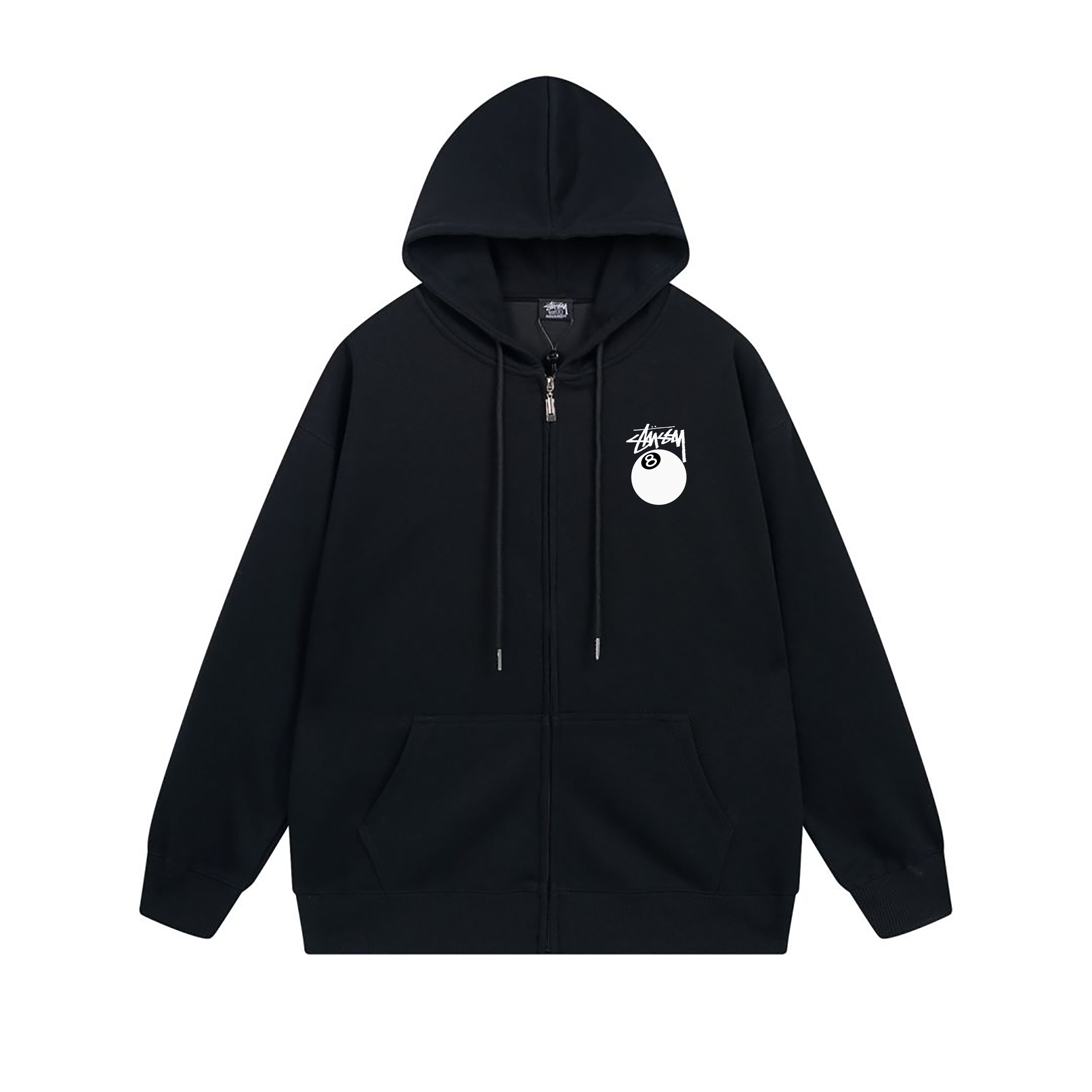 Stussy Monochrome Angel Crest Full-Zip Hoodie