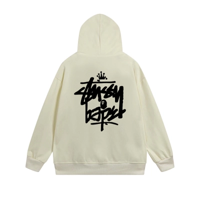 Stussy Monochrome Crown Handstyle Full-Zip Hoodie 02
