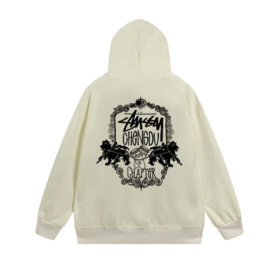 Stussy Monochrome Face Poster Full-Zip Hoodie 02