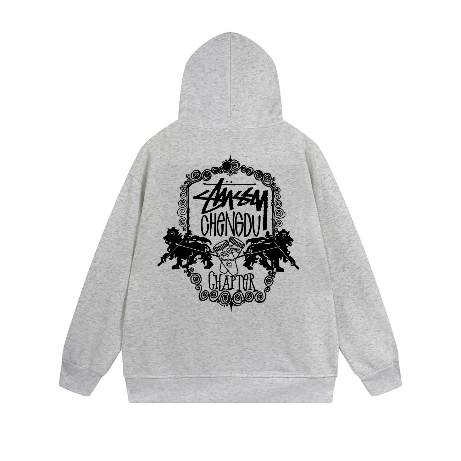 Stussy Monochrome Face Poster Full-Zip Hoodie