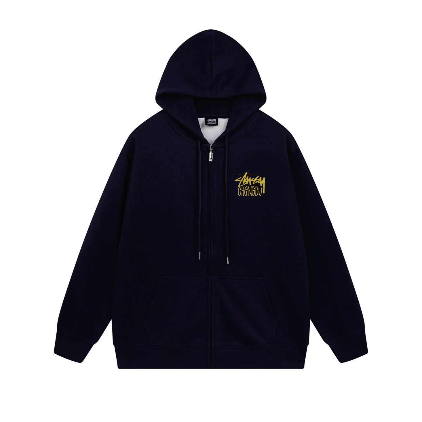 Stussy Monochrome Face Poster Full-Zip Hoodie