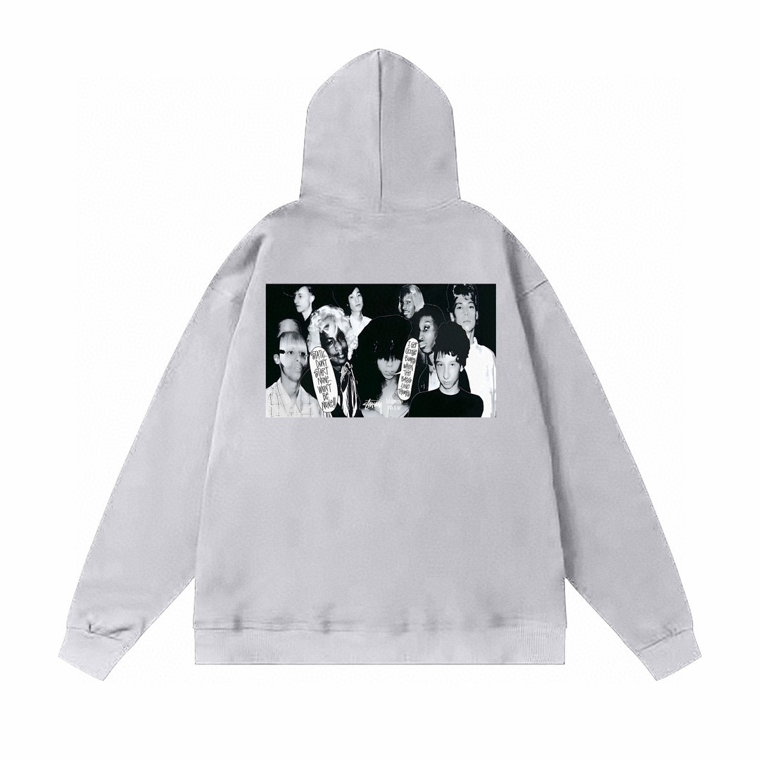 Stussy Monochrome Group Photo Pullover Hoodie