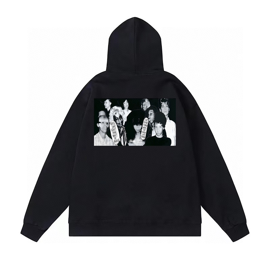 Stussy Monochrome Group Photo Pullover Hoodie